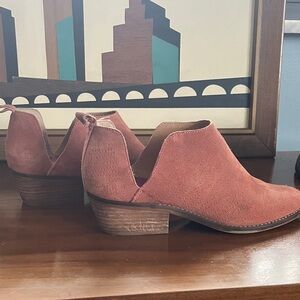 Lucky Brand Women's Ankle Booties - Rust Suede